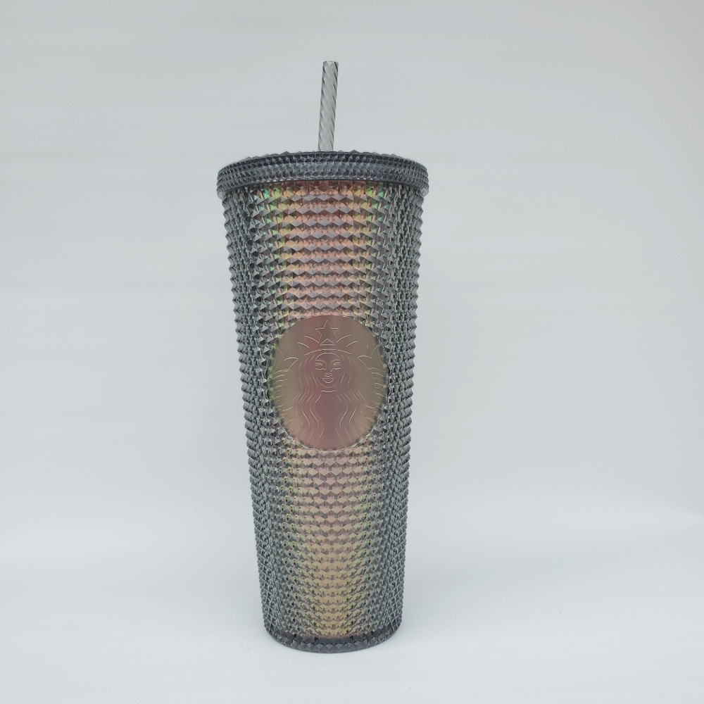 STARBUCKS Iridescent Black Smoke Studded Tumbler